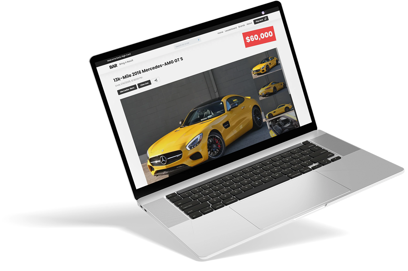 Auction House on a Laptop